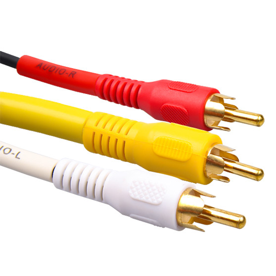 gold-plated 3RCA to 3RCA cable molding type