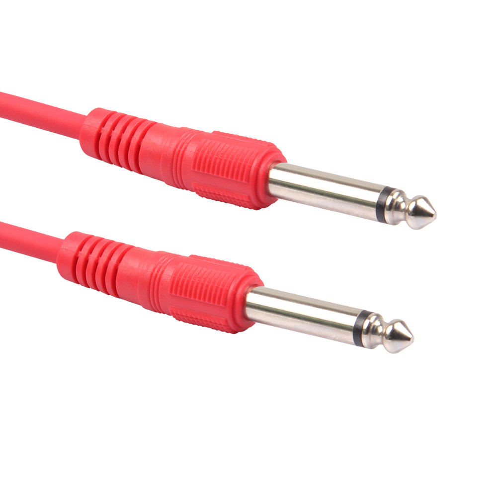 Guitar Cable 6.35mm straight Jack to straight Jack red