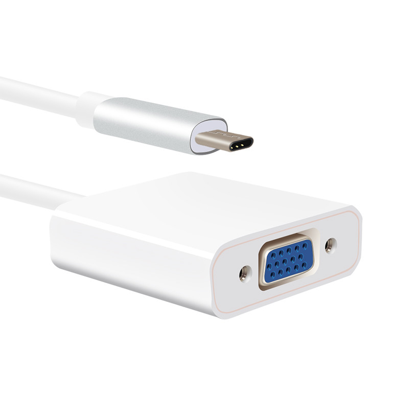 USB-C male to HDMI female cable adapter (white)